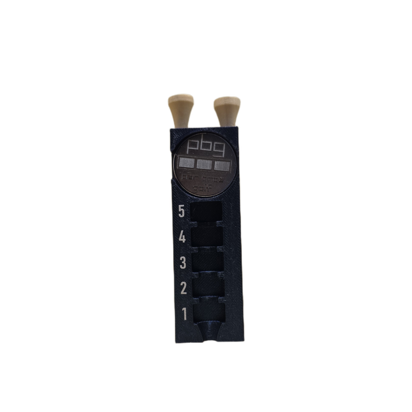 Tee Stopper with Ball Marker Holder; Set of 2
