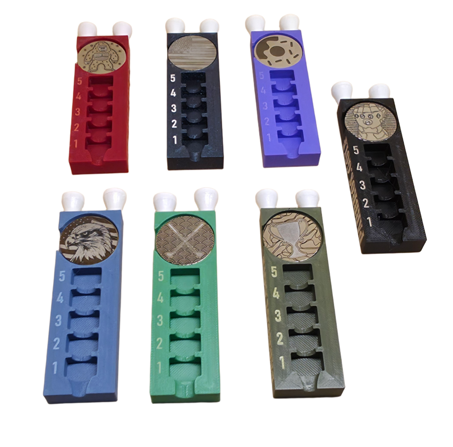 Tee Stopper with Ball Marker Holder; Set of 2