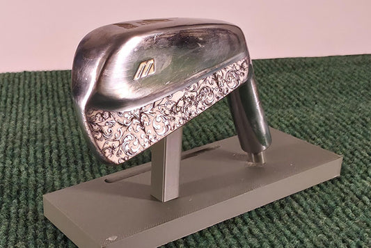 Custom Engraved Mizuno 4 Iron RH – Floral Scroll Design | Unique Golf Gift for Him