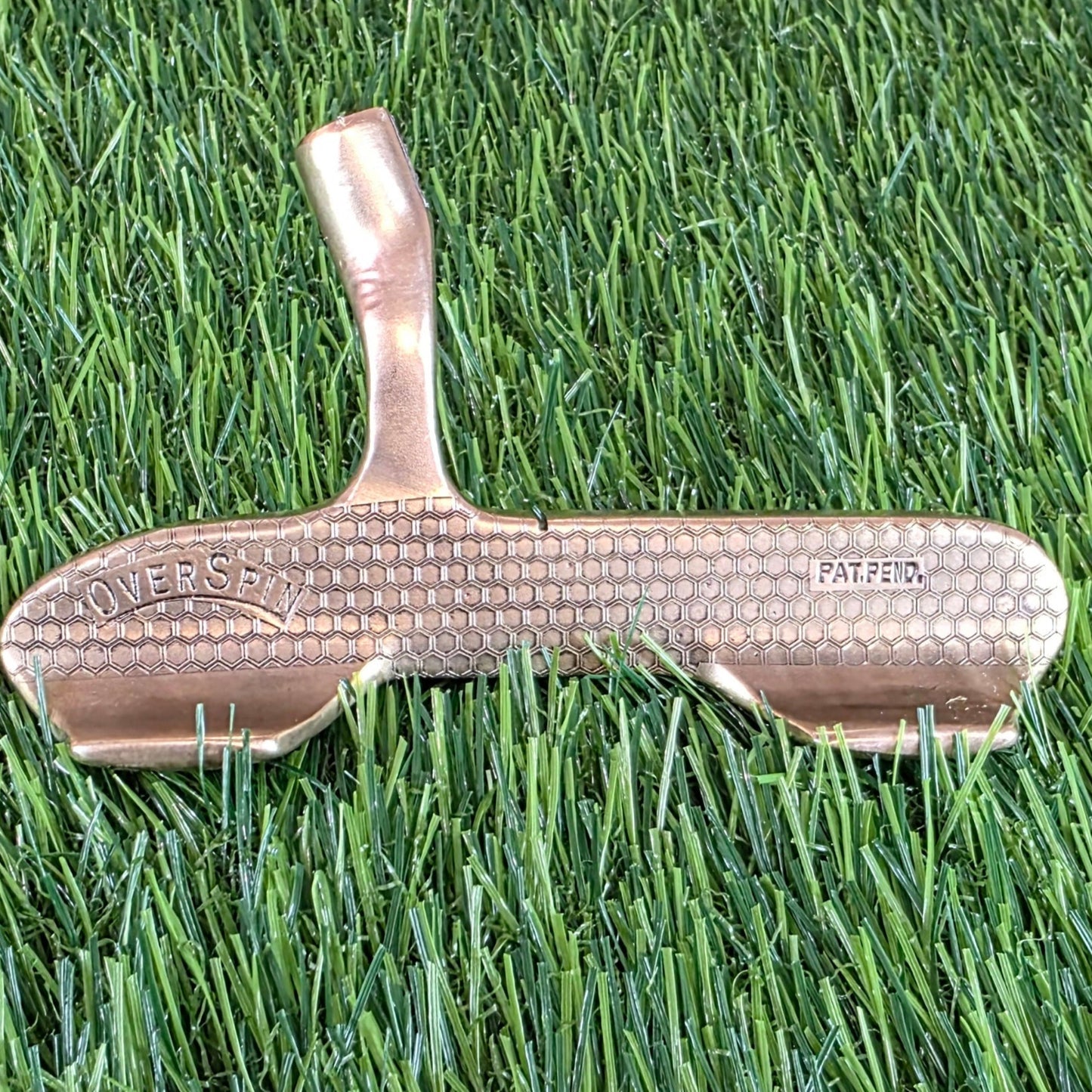 Golden HexBlade Putter Head – Precision Milled & Patterned Face