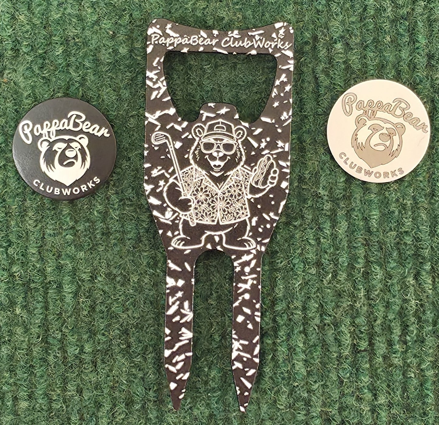 Custom Engraved - 3-in-1 Divot Tool with Ball Marker Holder and Bottle Opener