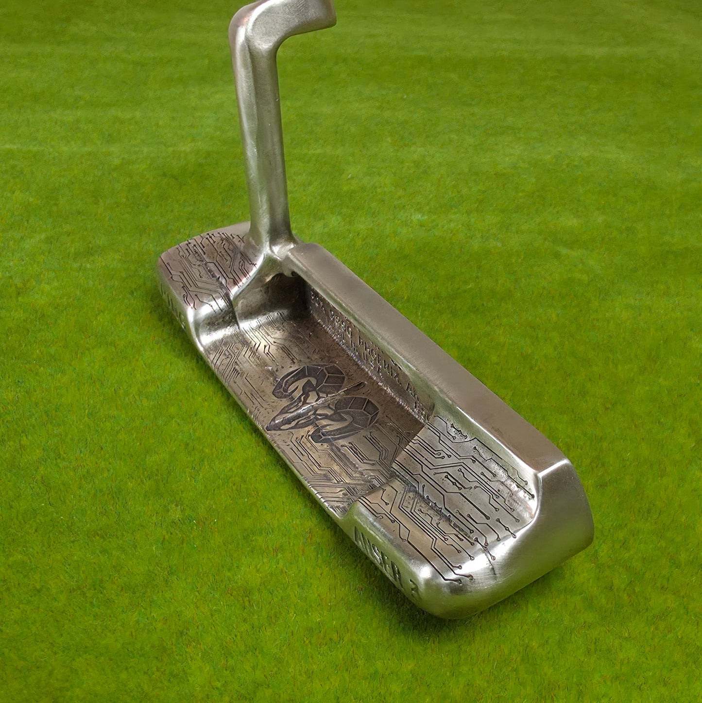 Custom Engraved Ping Anser 3 Golf Putter - Circuit Board & Ram Skull
