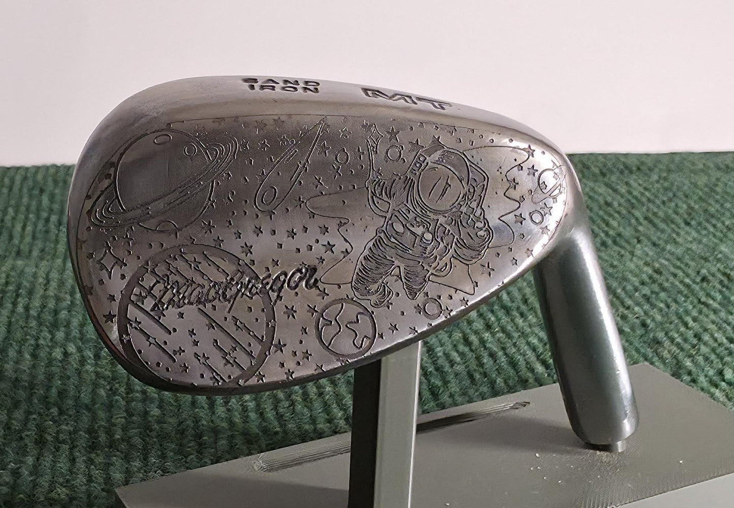 Custom Engraved Space Sand Wedge: Galaxy Astronaut Design - Golf Gift