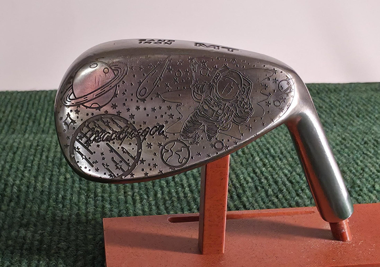 Custom Engraved Space Sand Wedge: Galaxy Astronaut Design - Golf Gift