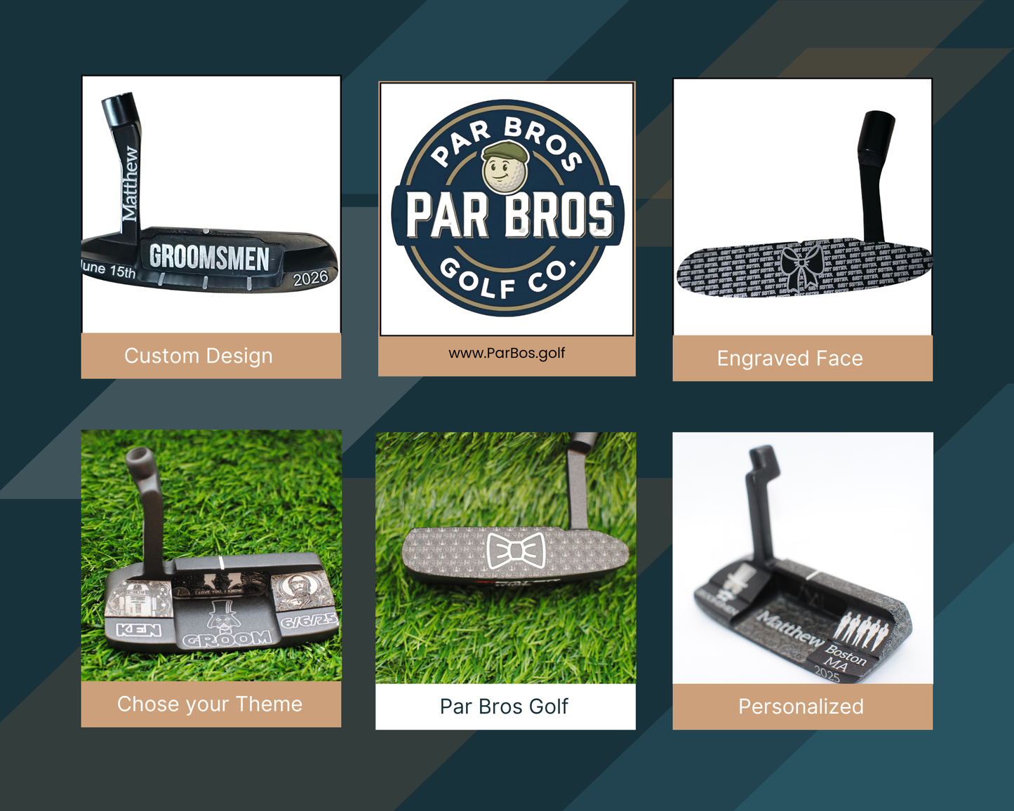 Personalized Groomsmen Golf Gift Set: Engraved Putter & Accessories