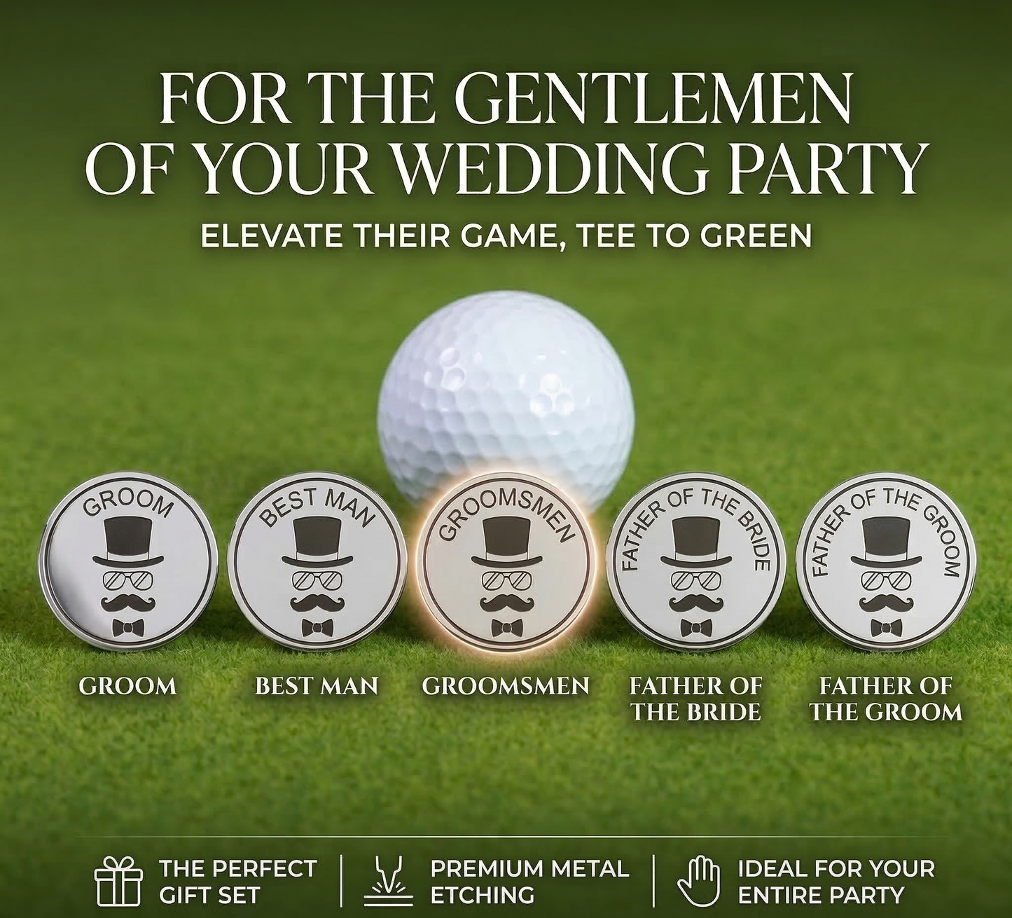 Personalized Groomsmen Golf Gift Set: Engraved Putter & Accessories