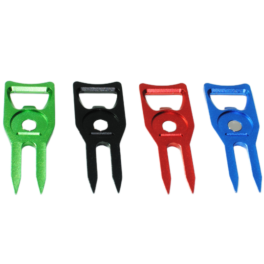 Pac-Man Divot Tool with Bottle Opener and Ball Marker Holder