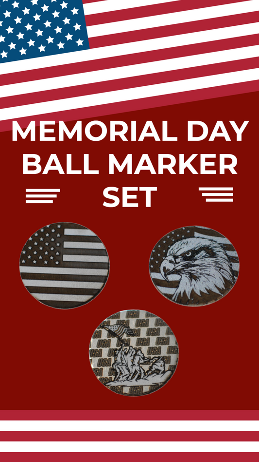 Memorial Day Set - Engraved Golf Ball Marker