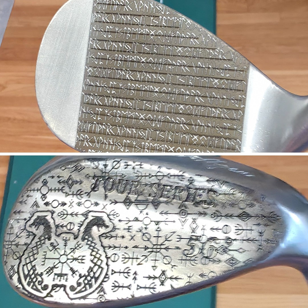 Viking Rune Wedge; Custom Engraved Golf Club