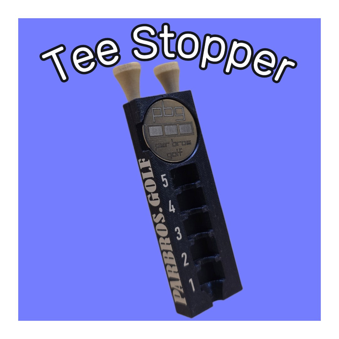 Tee Stopper with Ball Marker Holder; Set of 2