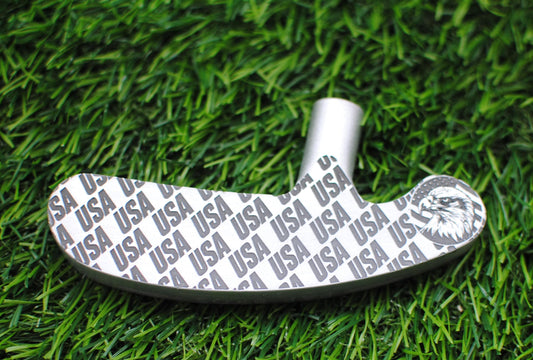 Engraved American Flag Golf Putter: Patriotic USA Eagle Design
