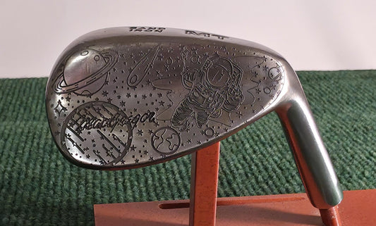 Custom Engraved Space Sand Wedge: Galaxy Astronaut Design - Golf Gift