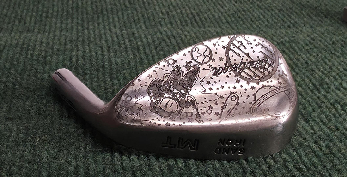 Custom Engraved Space Sand Wedge: Galaxy Astronaut Design - Golf Gift