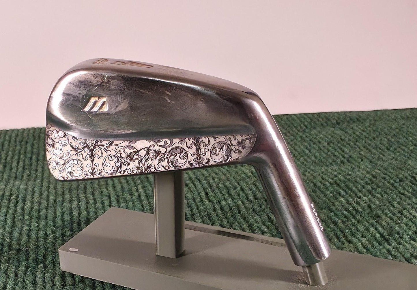 Custom engraved Mizuno 4 Iron with detailed floral scroll pattern. Unique golf club for players, collectors, and as a personalized golf gift. Perfect for Father’s Day, birthdays, weddings, or retirement. Durable steel iron designed for performance with a custom engraved finish. A one-of-a-kind Mizuno golf iron combining artistry and function, making it a standout piece for golf enthusiasts. engraved golf iron
custom mizuno iron
golf gift for him
engraved 4 iron custom golf club unique golf gift