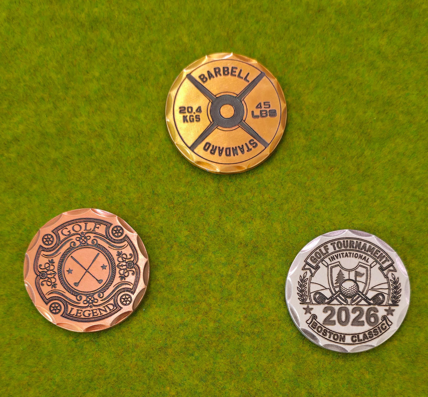 Premium Ball Marker - BARBELL - (Non- Magnetic)