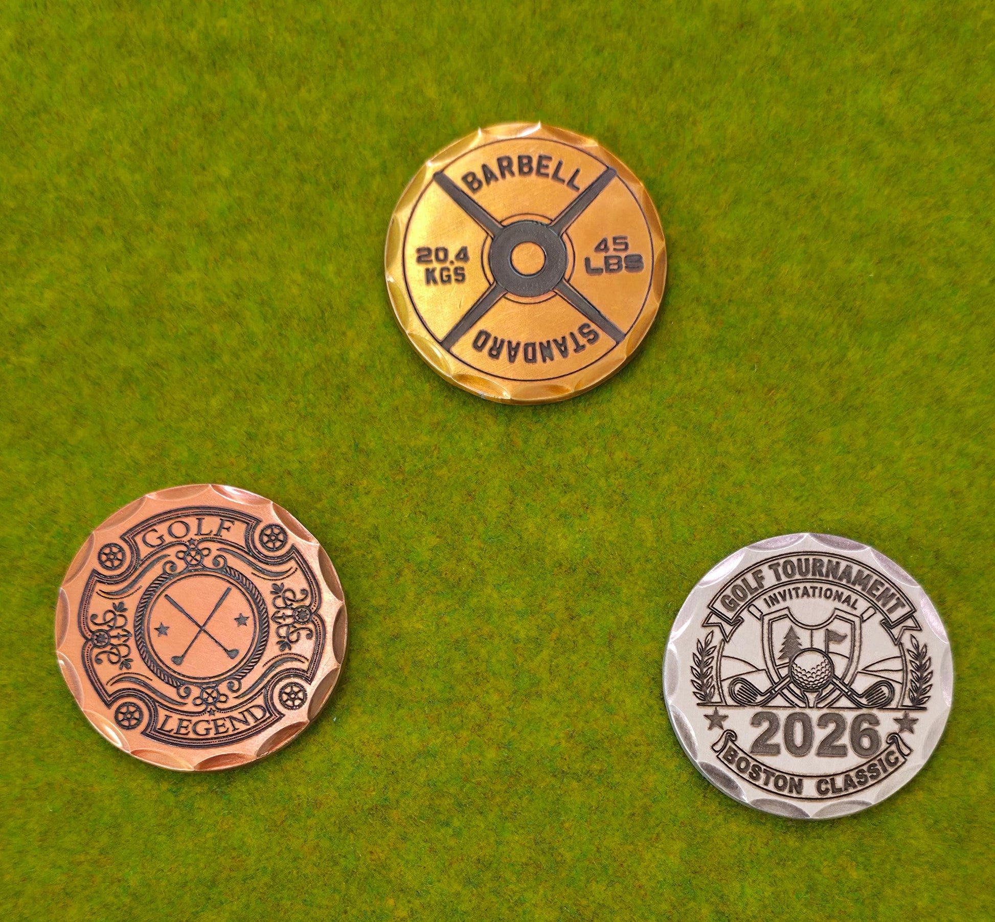 Premium Ball Marker - BARBELL - (Non- Magnetic)