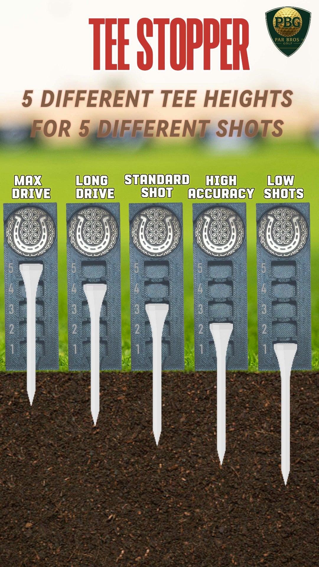 Tee Stopper with Ball Markers; Set of 2