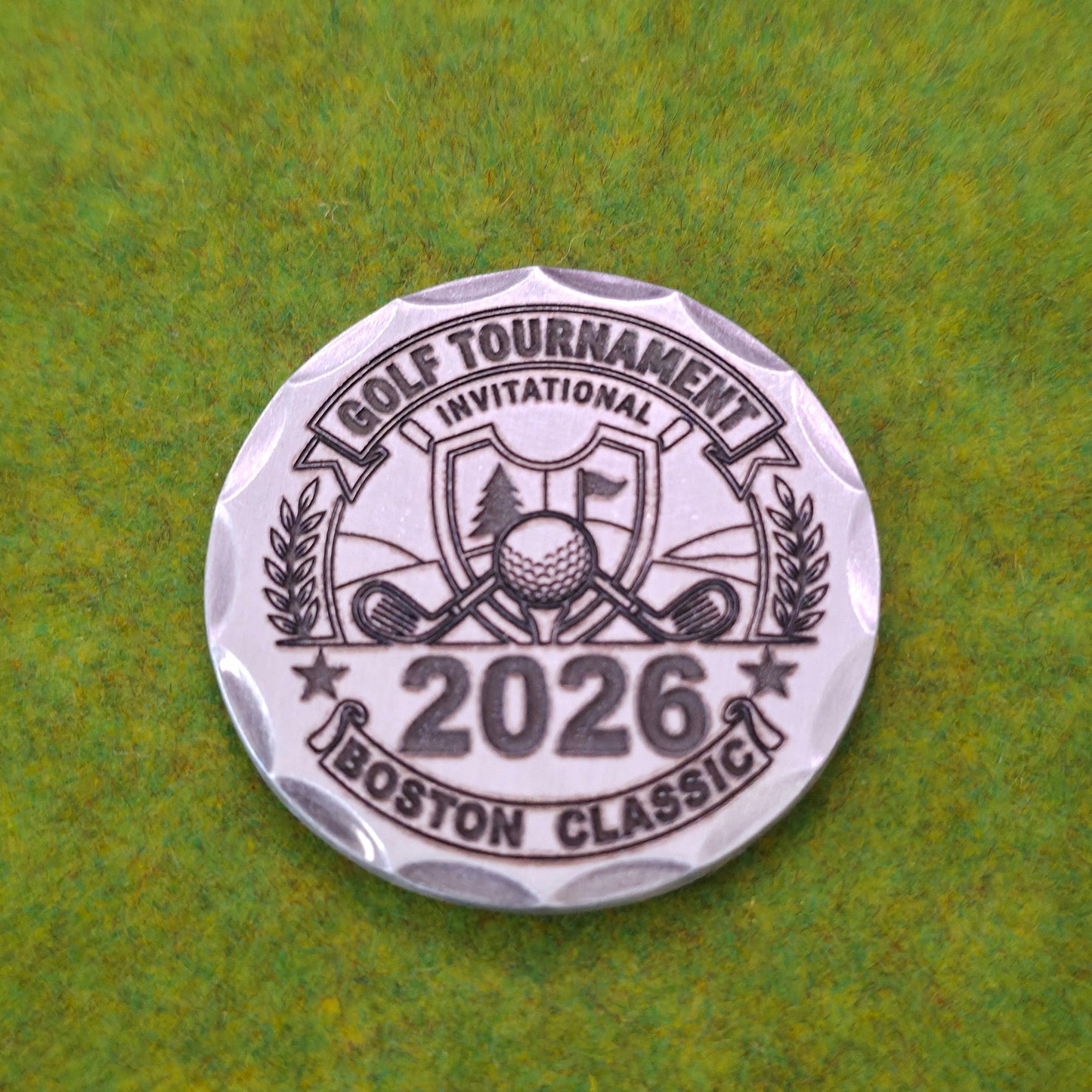Customizable Golf Tournamnet - Premium Ball Marker (Non- Magnetic)