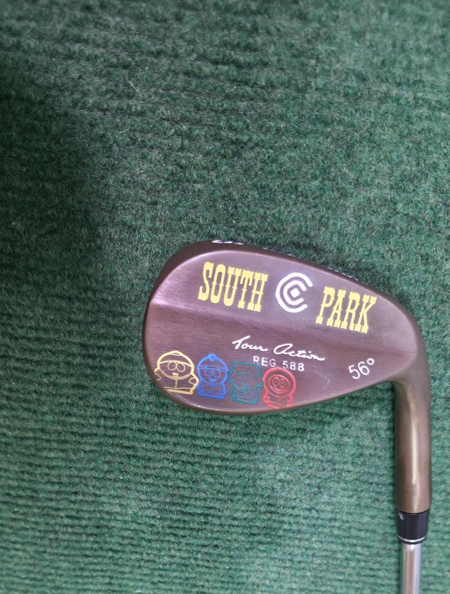 Custom Cartoon Themed Cleveland Tour Action 588 - 56 RH Golf Wedge - Collectible Cartman, Kyle, Stan, Kenny Wedge