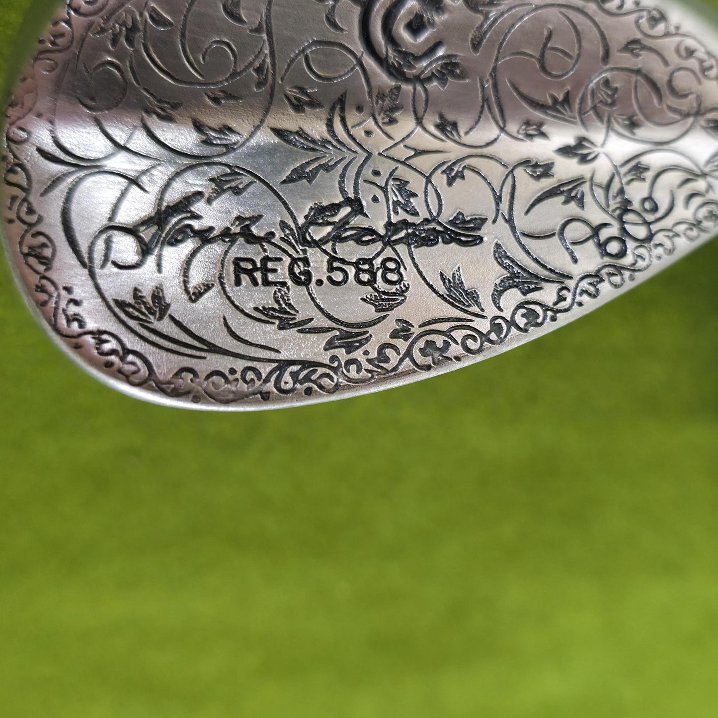 Custom Engraved Cleveland Golf Wedge | 60 Degree Lob Wedge | Floral Scrollwork Design