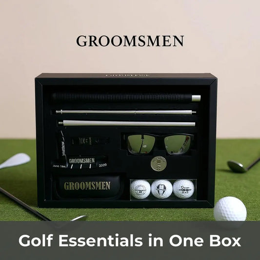 Personalized Groomsmen Golf Gift Set: Engraved Putter & Accessories