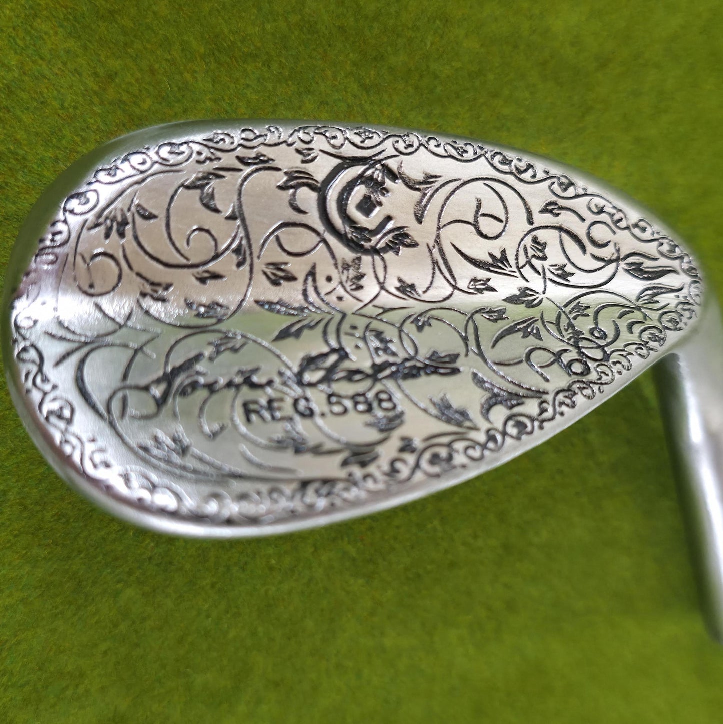 Custom Engraved Cleveland Golf Wedge | 60 Degree Lob Wedge | Floral Scrollwork Design