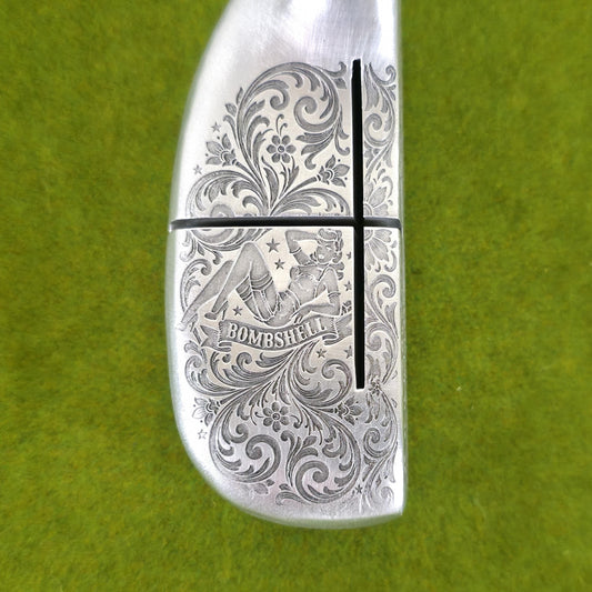 Custom Engraved Ben Hogan Vintage Blade Putter Bombshell Pin-Up Scrollwork Golf Gift