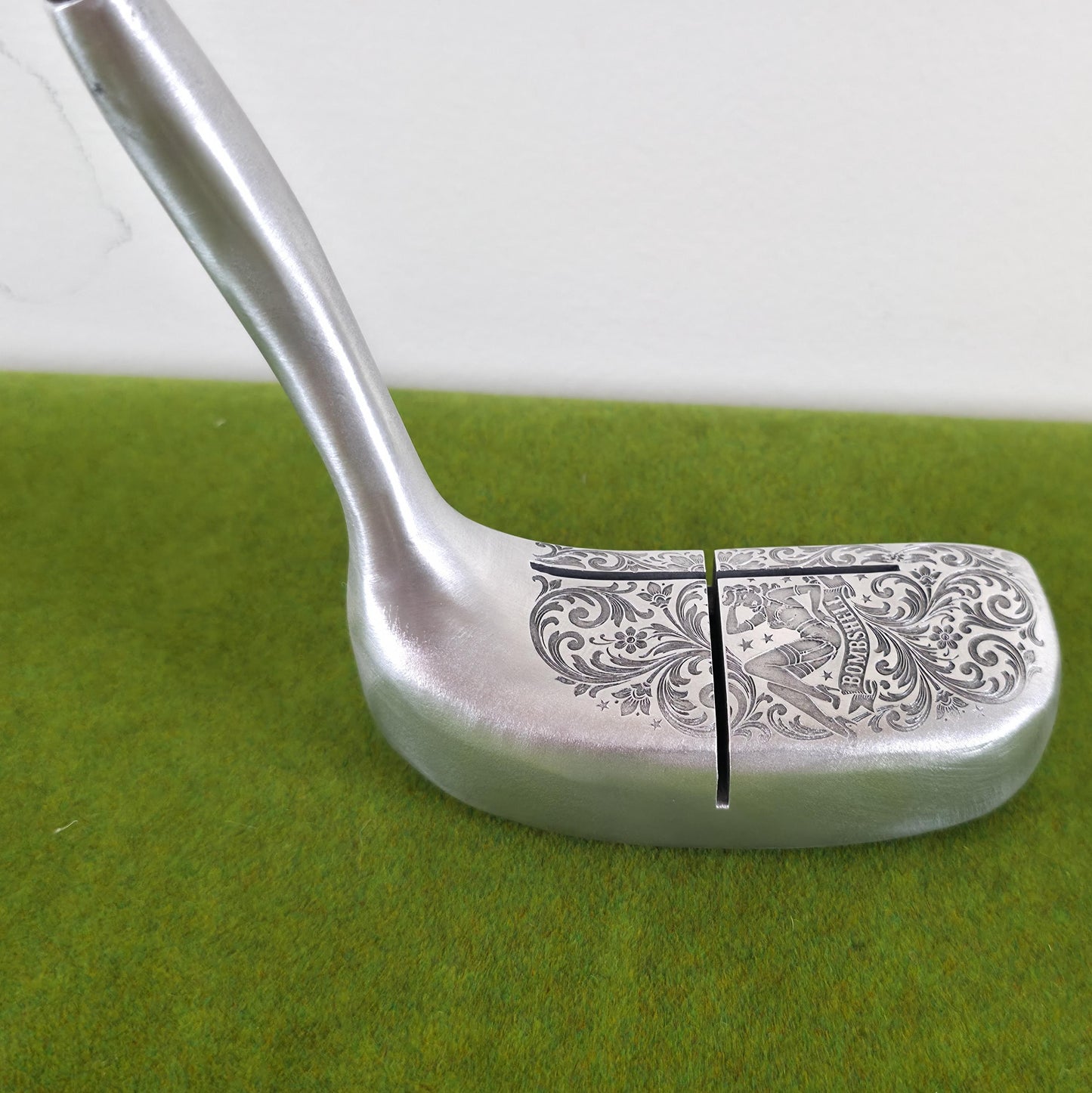 Custom Engraved Ben Hogan Vintage Blade Putter Bombshell Pin-Up Scrollwork Golf Gift
