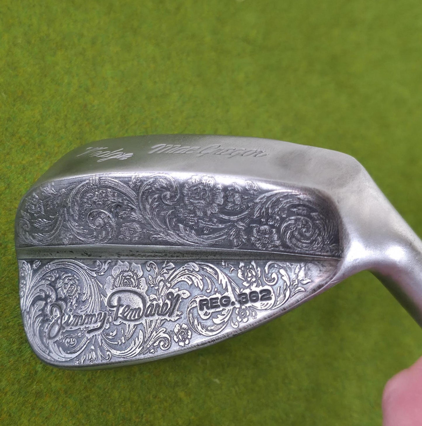 Vintage Custom Engraved MacGregor Tommy Armour Wedge Club Head Floral Art Golf Gift