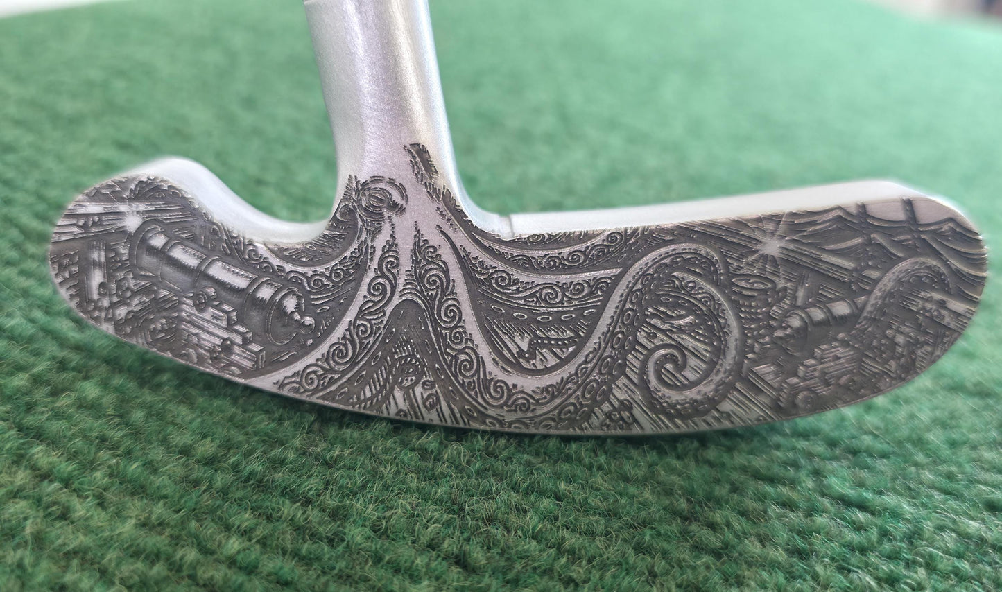 Custom Kraken Golf Putter Engraved Nautical Sea Monster Blade Handcrafted Premium Golf Gift