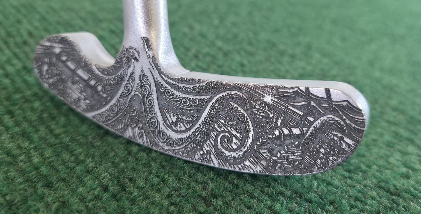 Custom Kraken Golf Putter Engraved Nautical Sea Monster Blade Handcrafted Premium Golf Gift