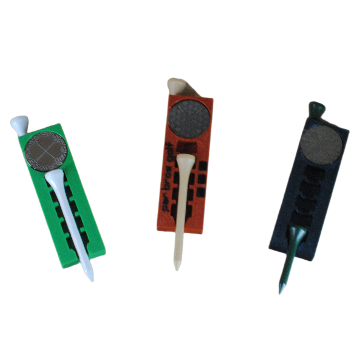 Tee Stopper with Ball Marker Holder; Set of 2
